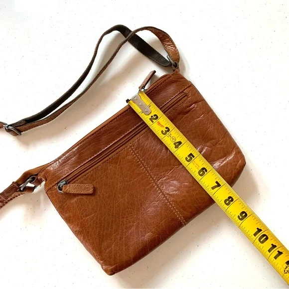 Jack Georges Buffalo Leather City Slim Crossbody Purse - Picture 5 of 12